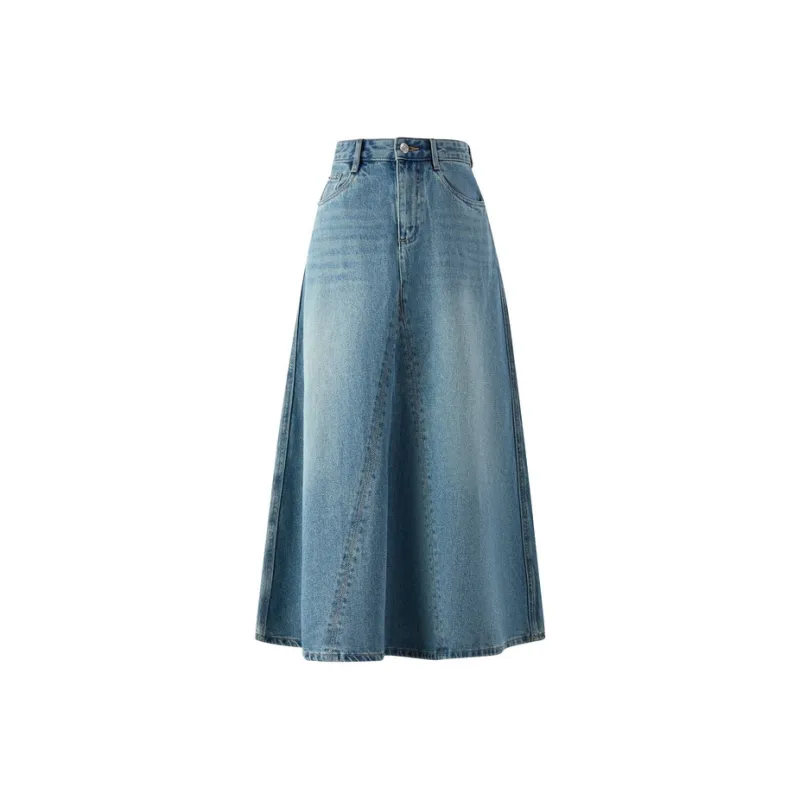 E.land Casual Short Skirts Women's Denim 55Indigo-0