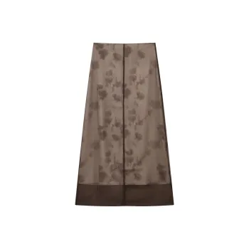 THE SEA LIFE Casual Long Skirt Women's Coffee Brown