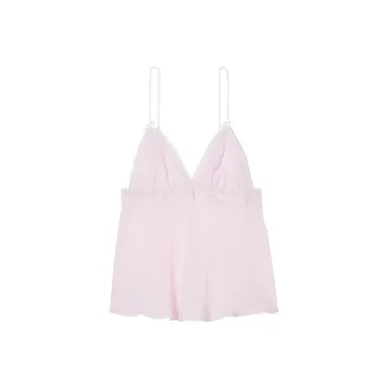 Victoria's Secret PINK BY FRANKIES BIKINIS HONEYSUCKLE CHIFFON TANK TOP / RG Bikini Women's Pink