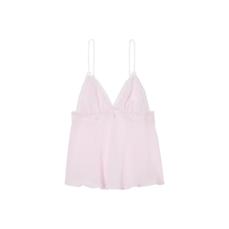 Victoria's Secret PINK BY FRANKIES BIKINIS HONEYSUCKLE CHIFFON TANK TOP / RG Bikini Women's Pink-0