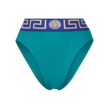 VERSACE Greca Border Bikini Top 'Blue'
