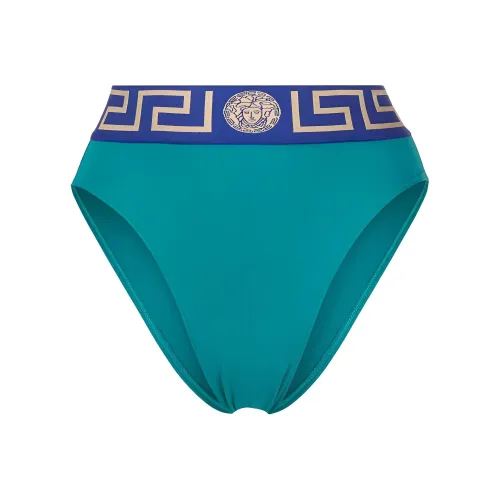 VERSACE Greca Border Bikini Top 'Blue'