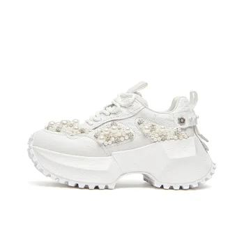KEDDO From Ancient Times Height Increasing Low Top Chunky Sneakers Women's White