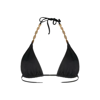 VERSACE Greca Chain Bikini Top 'Black'