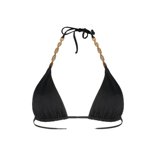 VERSACE Greca Chain Bikini Top 'Black'