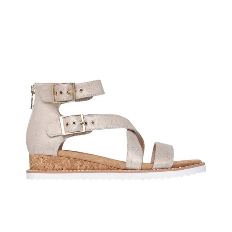 Skechers BOBS Desert Kiss Roman Sandals Women's Champagne-1