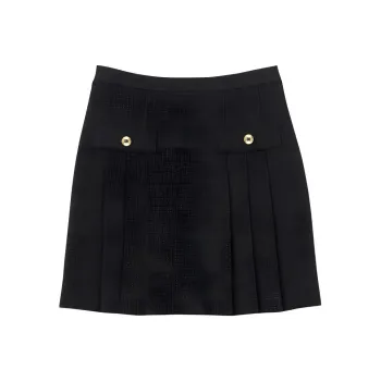 Sandro High waisted Pleated Miniskirt