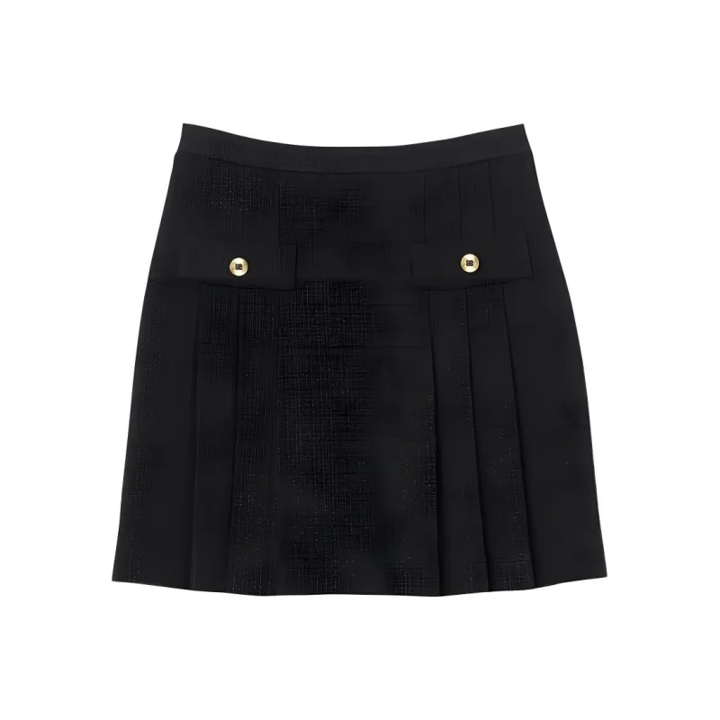Sandro High waisted Pleated Miniskirt-0