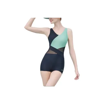 ZOKE One piece Swimsuit Women's Black Gray Green Embossed
