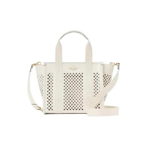 Kate Spade Cow Leather Tote Bag, Shopping Bag, Shoulder Bag, Handbag Small Size Women's White