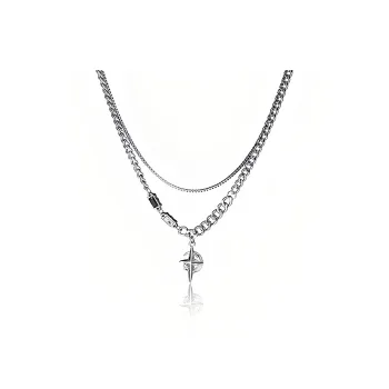 FOREVER MELODY Titanium Steel Necklaces Men's