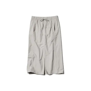 UNIQLO Casual Long Skirt Women's Light Gray