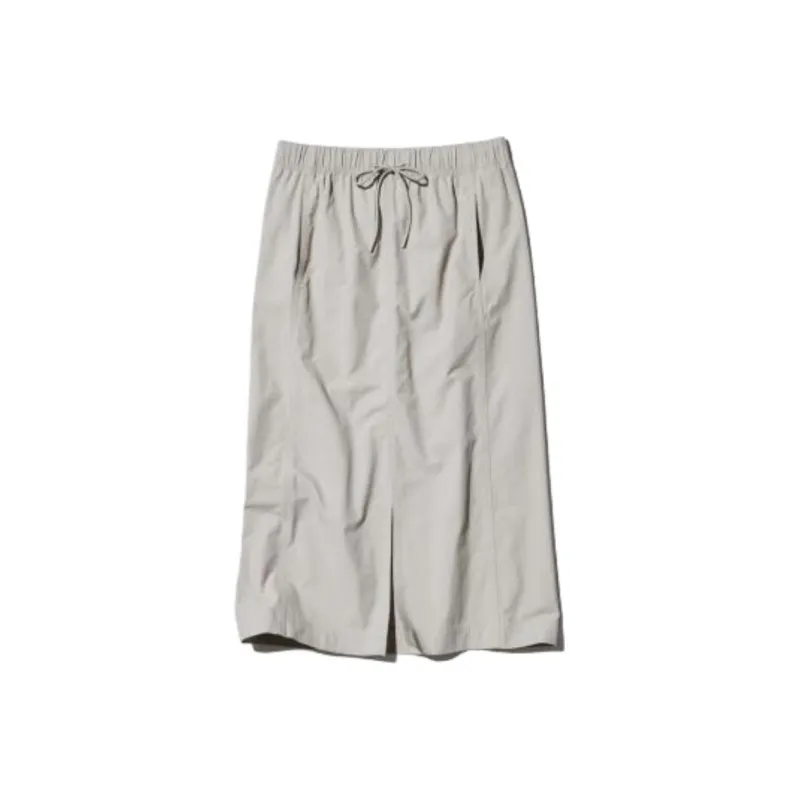 UNIQLO Casual Long Skirt Women's Light Gray-0