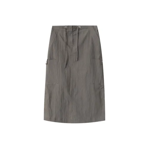 CHARM PICK Casual Long Skirts Women's Army Green