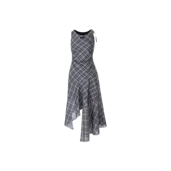 KUNZHUDAXIANG Sleeveless Dress Women's Navy Blue Shades