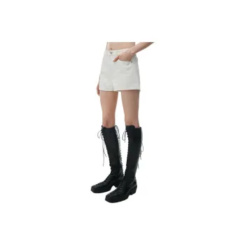 Alexander Wang Logo Detailed Denim Shorts