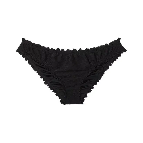 Victoria's Secret PINK Mix & Match Ruffle Cheeky Bikini Bottom/black Swimming Shorts Women's Black