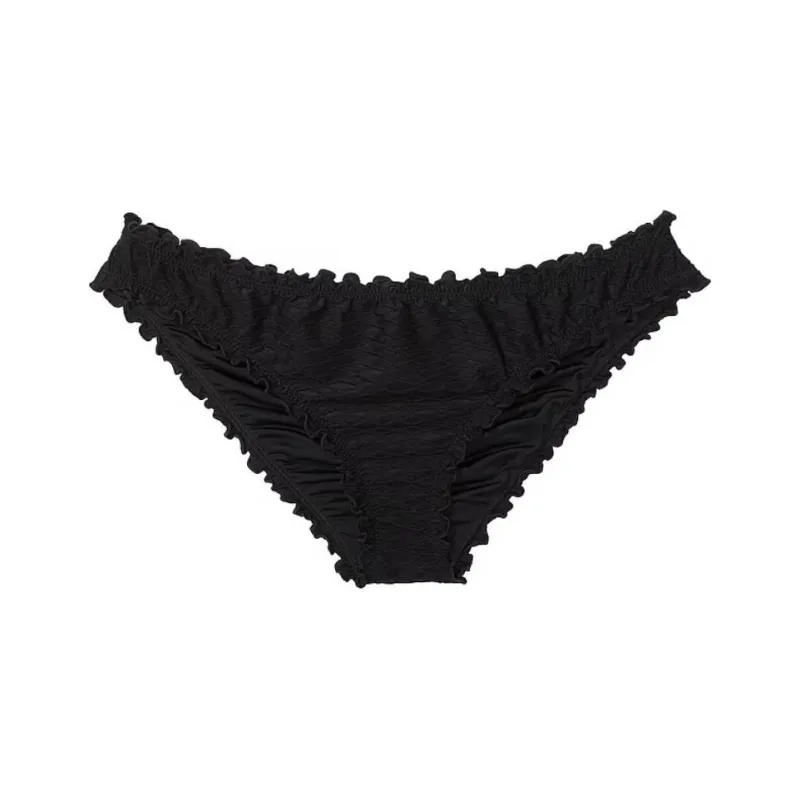 Victoria's Secret PINK Mix & Match Ruffle Cheeky Bikini Bottom/black Swimming Shorts Women's Black-0