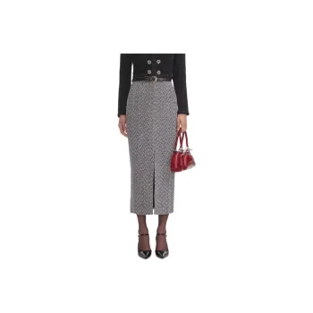 Self portrait Herringbone Midi Skirt