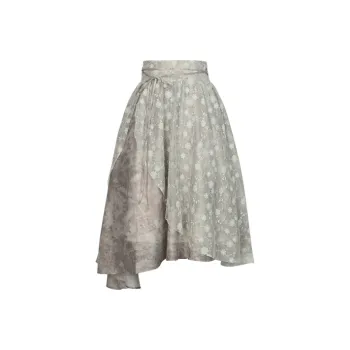 SNBL Casual Long Skirts Women's Green