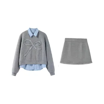 COMMA GIRL Skirt Set Women's Gray
