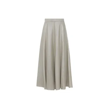 MEIYANG Casual Long Skirts Women's Champagne