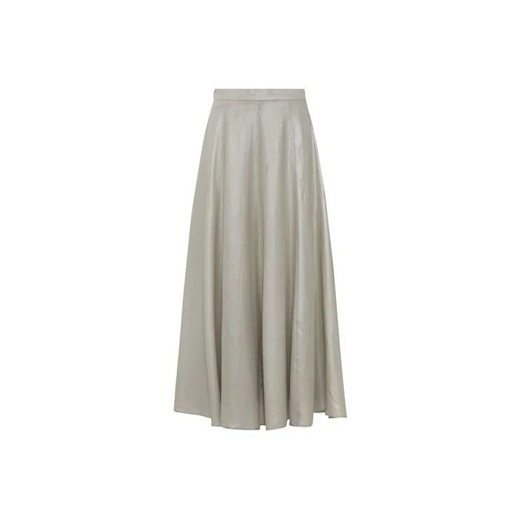 MEIYANG Casual Long Skirts Women's Champagne-0