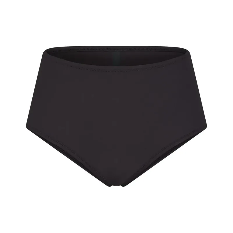 SKIMS SIGNATURE SWIM HIGH-WAISTED FULL BRIEF Swimming Shorts Women's ONYX/Onyx-0