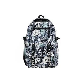 AIBAG Nylon Backpack Unisex Black/Red/Purple/Blue