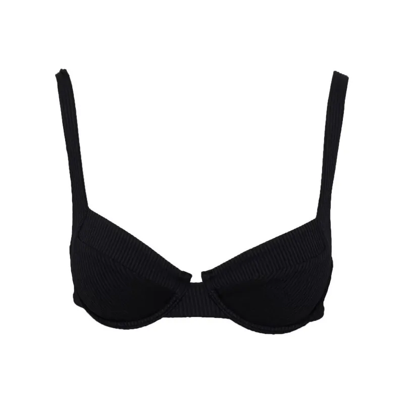 PRINCESS POLLY LOVE LETTERS UNDERWIRE BIKINI TOP Bikini Women's BLACK/Black-0