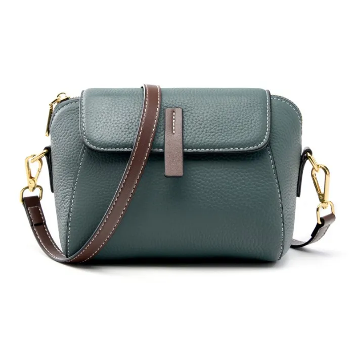 VANDEE Cow Leather Crossbody One Shoulder Dome Bag, Small Square Bag Small Size Women's Multicolor-15