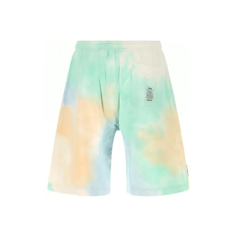 MSGM Fantastic Green Tie Dye Bermuda Shorts-1