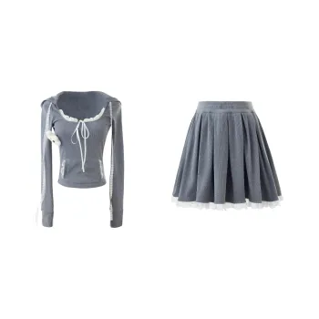 Blovelan Skirt Set Women's Forest Gray