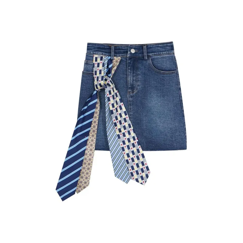 LCEVHZ'S Denim Short Skirts Women's Denim Blue-0