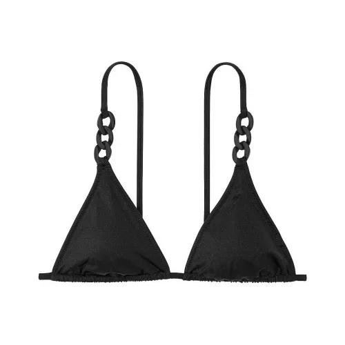 Victoria's Secret Chain-Link Triangle Bikini Top / Black Bikini Women's Black