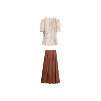 Mapping Two Piece Skirt Sets Women's