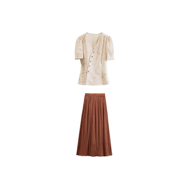 Mapping Two Piece Skirt Sets Women's-0