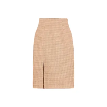 SCANLAN THEODORE Tinsel Gingham Skirt Casual Long Skirts Women's Rose Gold/Rose Gold