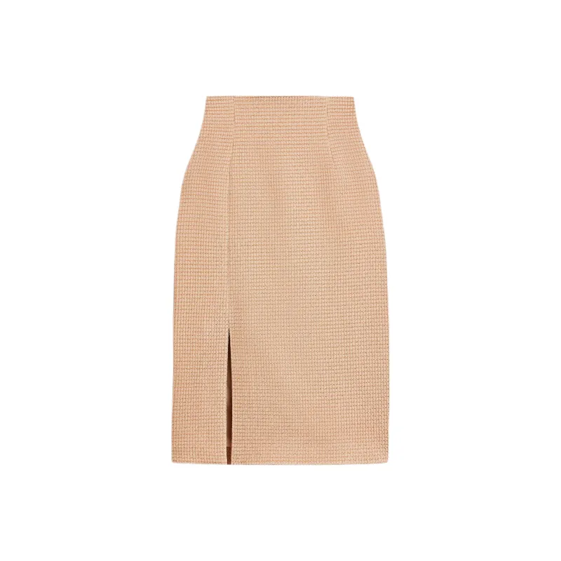 SCANLAN THEODORE Tinsel Gingham Skirt Casual Long Skirts Women's Rose Gold/Rose Gold-0