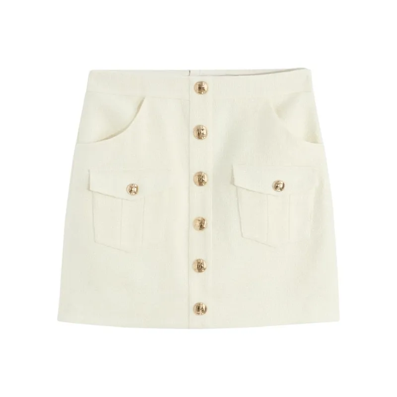 Bebe Casual Short Skirts Women's Raw White-0