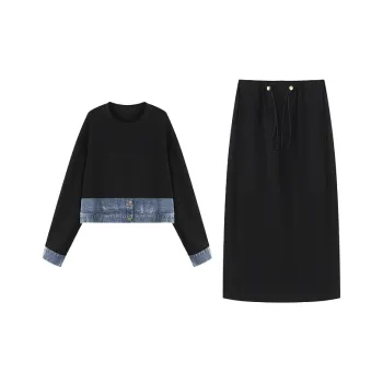 BASIC HOUSE Skirt Set Women's Black