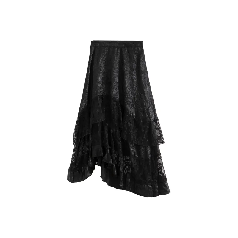 AHDO Casual Long Skirts Women's Black-1