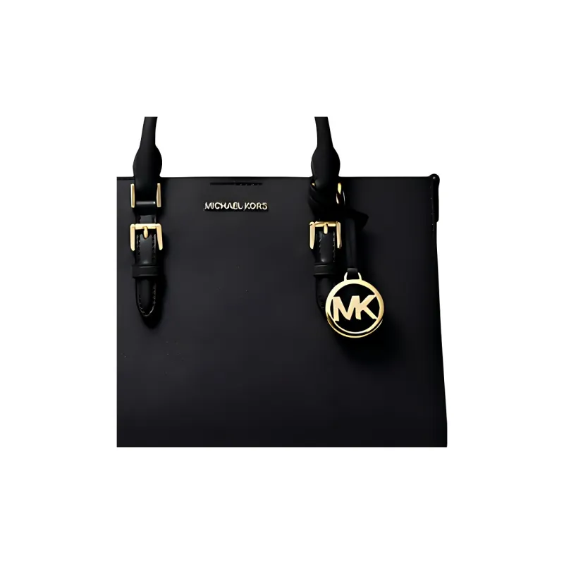 MICHAEL KORS Charlotte Saffiano Leather 2-in-1 Shoulder Bag Crossbody Bag Handbag Medium Size Women's Black-3