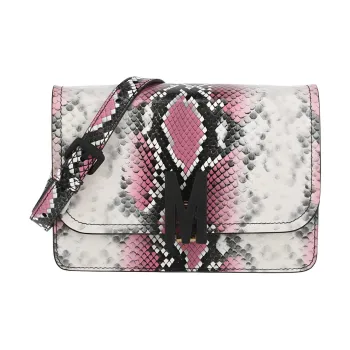 MOSCHINO Calfskin Crossbody Bag Shoulder Bag Women's Light Purple