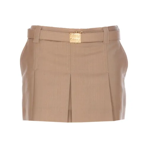 MIU wallet miu SS24 Casual Short Skirts Women's Beige