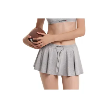 DRAGON FACE Casual Short Skirts Women's Light Gray