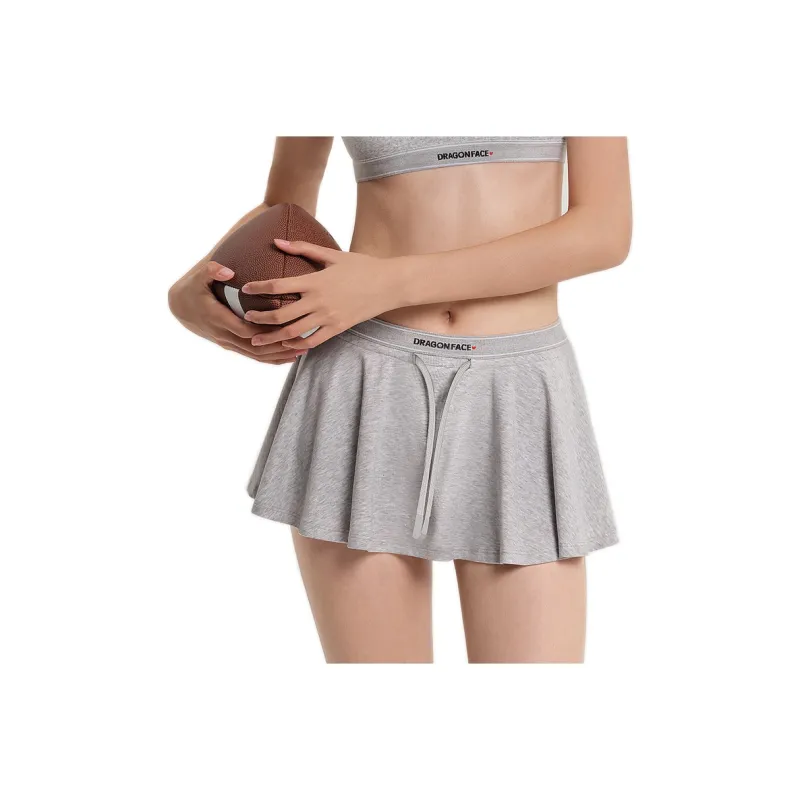 DRAGON FACE Casual Short Skirts Women's Light Gray-0