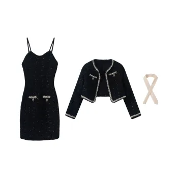 Nooidea Official Skirt Set Women's Black White