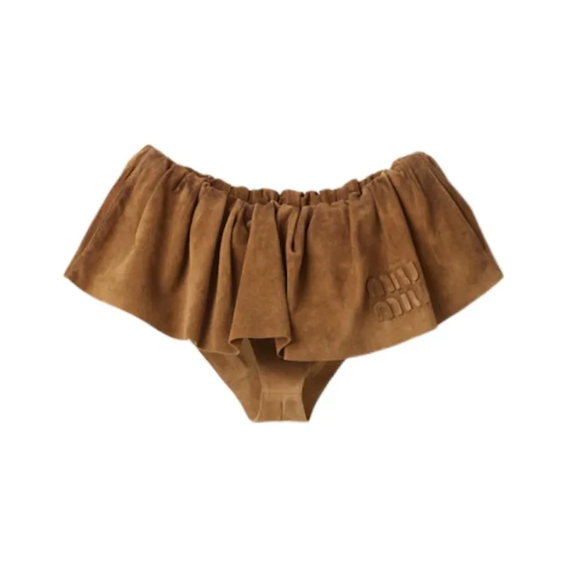 MIU MIU Casual Short Skirts Women's Gray Dove-0