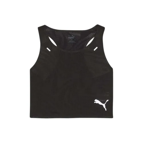 PUMA RUN ULTRASPUN Women's Running Crop Top Sport Vests Women's Black